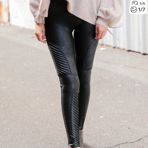 SPANX Pants - Spanx Faux Leather Moto Leggings XS